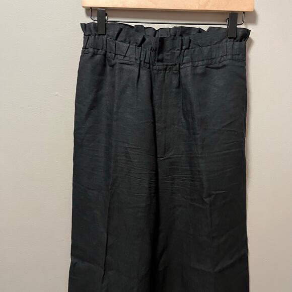 Mille Resort Black Linen Blend Pull On Wide Leg Pants Size XS Tuckernuck‎ - Picture 2 of 8